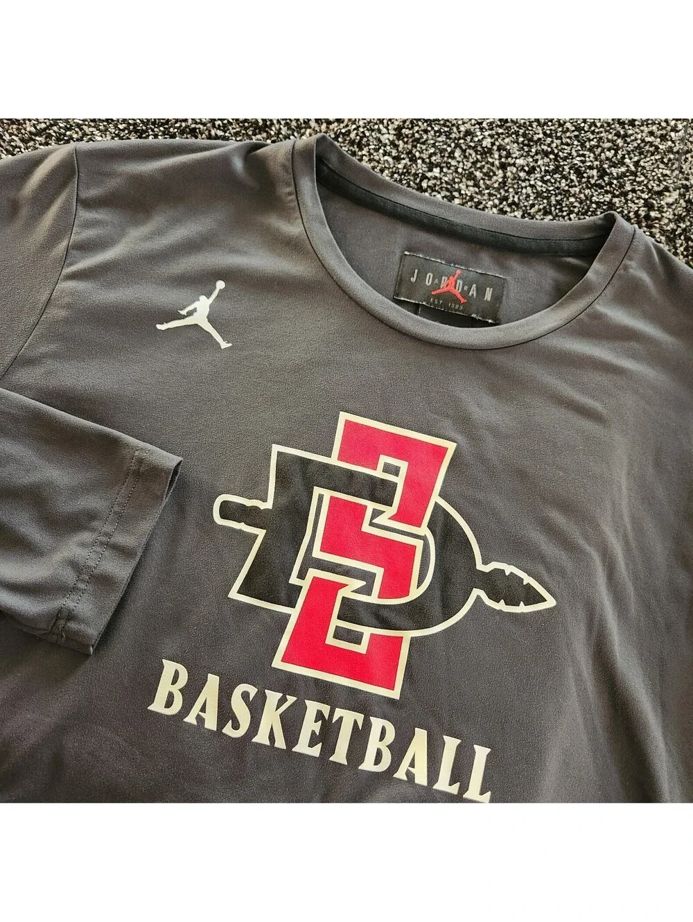 NCAA Jordan Nike San Diego State Aztec basketball pullover L/S Shirt XL Gray